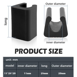 30Pcs 12mm Rectangle Chair Legs Tips Caps Chair Foot Rail Protectors Plastic Chair Foot U Shaped Floor Glides Tubing Caps Cover for Furniture Leg