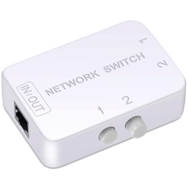diaogenlee 2 Ports Network Switch Splitter Selector RJ45 Network Switch 2x1 Ethernet RJ45 Network 2-in 1-Out or 1-in 2-Out 100M/500M