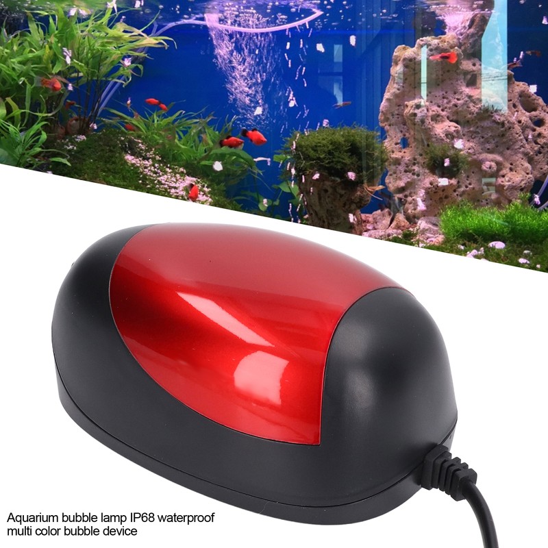 Portable Aquarium Air Pump Quiet Waterproof LED Light Fish Tank