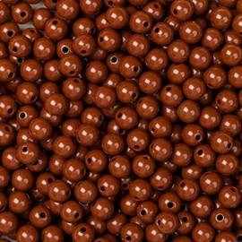 1000 abalorio redondas de acrílico de café oscuro de 6 mm, bolas gruesas de chicle esmeriladas para hacer joyas, pulseras y collares