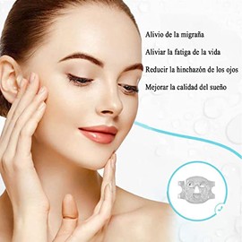 Antifaz de Gel para Cara, Mascara de Hielo Facial Frio y Calor Gris | Mascarilla de Gel Facial Reutilizable,para Reducir Bolsas Bajo los Ojos, Ojeras,
