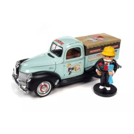 Auto World 1940 FORD PROPERTY MANAGEMENT TRUCK W/MR. MONOPOLY 1/18 DIECAST CAR AUTO WORLD