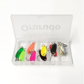 Orludo Fishing Tackle Qb100055a01n0 Micro Spoon Lure & Fly Tube Fishing Tackle Case with Barbless Hook (0.05 oz (1.5 g)