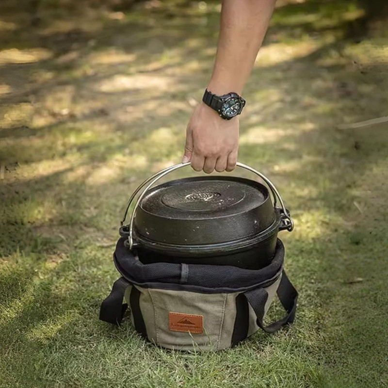 Campingmoon 10 In Dutch Oven Bag, Heavy Duty Canvas Camping
