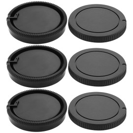 VGOL 3 Sets Plastic Housing Cap and Rear Lens Cap 64.5 x 19.2 mm Compatible with Sony A100 A200 A230 A290 Compatible with Minolta AF Black