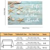 TKS MITLAN Tablecloth Life is Better is The Beach Table