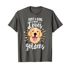 Just A Girl Who Loves Goldens Kids Retriever Dog SHIRT T-Shirt
