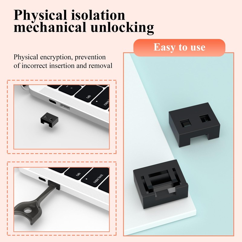 24PCS USB Port Lock with 2 Key Laptop Security Locks