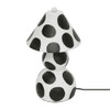 Pemberly Row Contemporary Black and White Papier Mache Table Lamp