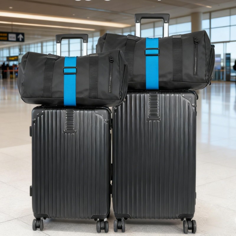 Pddgllut Luggage Connector Straps for Suitcases, Adjustable Travel Bungee for