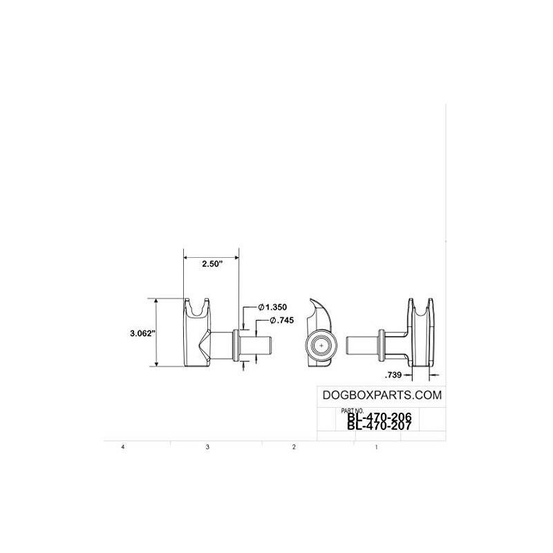 Kay Trailer Door Aluminum Cam Bar Lug Replacement Part only