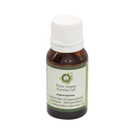 R V Essential Pure Argan Carrier Oil 10 ml (0.338 oz) - Argania Spinosa (100% Pure and Natural Cold Pressed) Pure Argan Carrier Oil