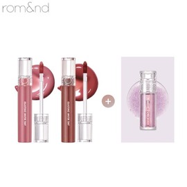 ROMAND Glasting Water Tint + Water Gloss Mini Set 3items [Sunset Glasting], Color 1#$%Color 2:14 Mauve Moon-17 Woody Sunset