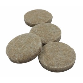 Shepherd Hardware 9921 4-Inch Heavy Duty Self-Adhesive Felt Furniture Pads, 4-Pack, Beige