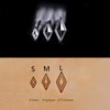 Singring Leather Diamond Stamps Stamping Tools 3D Geometric Pattern 304