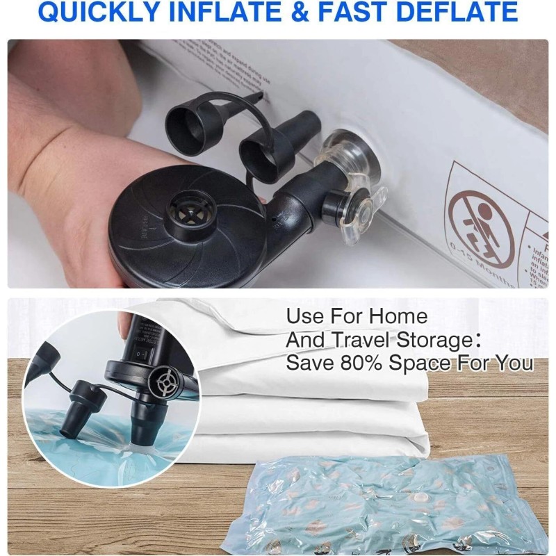 3PCS 12V Electric Air Pump for Inflatables, Air Mattress Pool