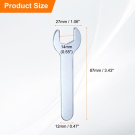 sourcing map 10pcs Small Wrench Open End Wrench 14x87x2mm Metric U-Shaped Single Open Ended Spanner Super Thin Small Flat Head Galvanizing Wrench for Automotive Repair Furniture Assembly