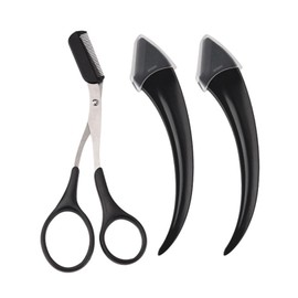 Eyebrow Scissors, Eyebrow Scissors Set, Eyebrow Scissors with Comb, Eyebrow Razor Scissors, Eyebrow Comb, Eyebrow Brush, Stainless Steel Beauty Eyebrow Trimmer, Eyebrow Comb for Men and Women