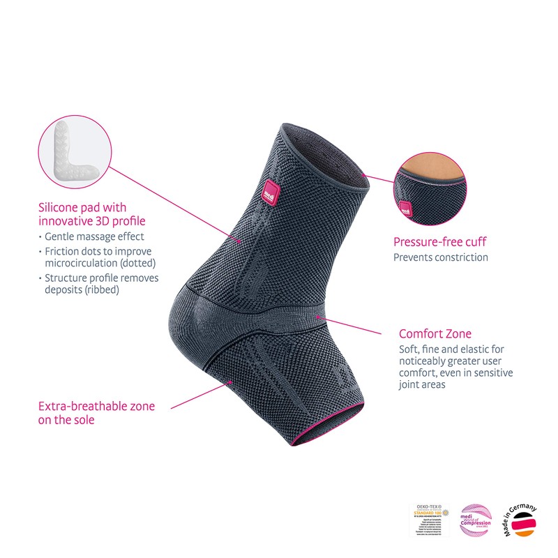 medi Levamed Unisex Ankle Brace | Silver | Size III