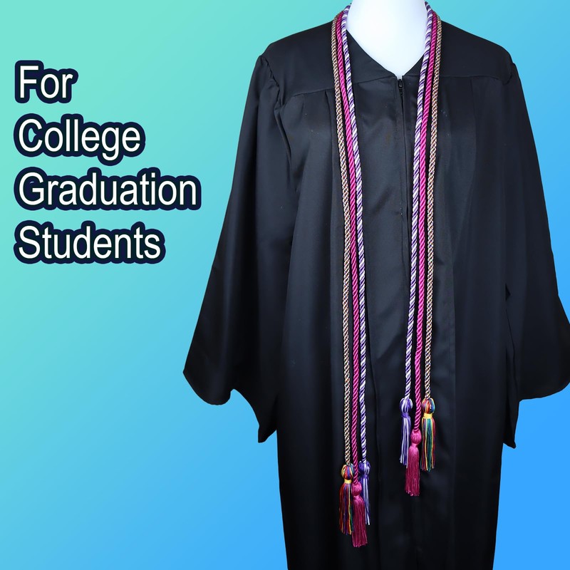 Graduation Honor Cords 68“ for College Graduation Students (Maroon-Gold)