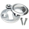 Chrome Covered Key Escutcheon Round Front Door Keyhole Victorian Escutcheon