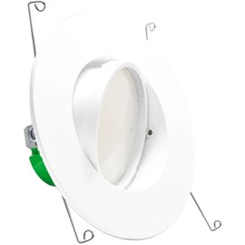 Westgate RDL6-ADJ-MCT5 LED Lights 4” Adjustable Round Downlights, Ceiling Light, 11W, 120V, E26 Adapter, 900lm, CCT Selectable 2700K-5000K, Damp Location, 50,000-Hours, 5-Year Warranty