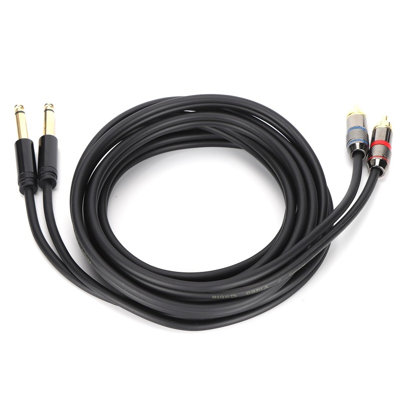 JORINDO Dual 6.35mm Male to Double RCA Male Cable Audio