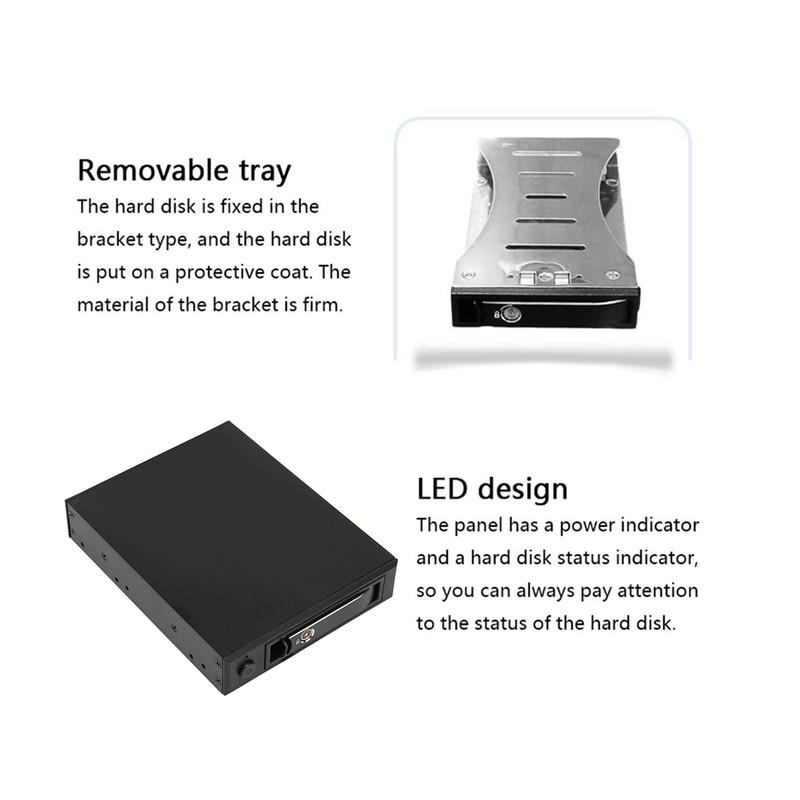 2.5 Inch SATA HDD Enclosure 6Gbps Aluminium Alloy Mechanical Lock
