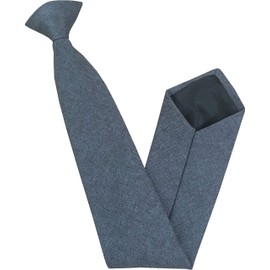 Great British Tie Club Men's Plain Matt Clip On Neck Ties (Grey)