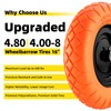 4.80/4.00-8 Flat Free Tire and Wheel, 16" Solid Wheelbarrow Tires