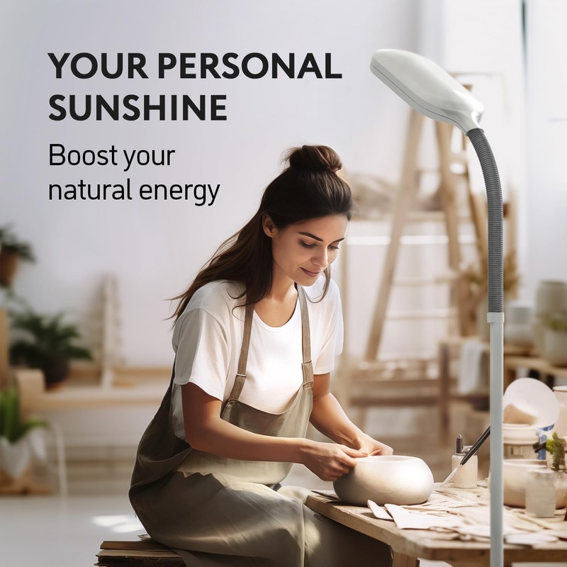 Kenley Natural Daylight Floor Lamp - Craft Light Floor Standing