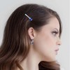 Allereyae Rhinestone Wedding Hair Pins Barrette Crystal Hair Barrette Clip