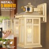 2-Pack Gold Exterior Motion Wall Sconces, Outdoor Waterproof Wall Light