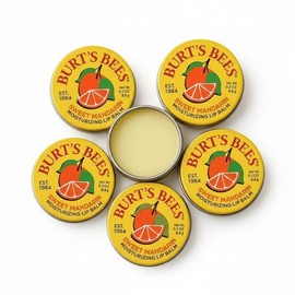 Paquete de 6 bálsamos labiales Burt's Bees Throwback Sweet Mandarin 0.3oz Lata