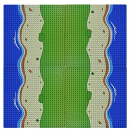 Base Plate for Classic Small Building Blocks, Building Plate Compatible with All Standard Brands, 25 x 25 cm Plate Set for Creative Play, Plate for Ocean