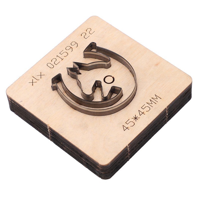Leather Punching Die Wolf Shaped Alloy Steel and Birch High