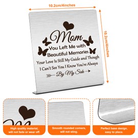 Mother Memorial Gifts for Daughter Home Office Desk Sign Gifts for Loss of Mom Sympathy Gifts Bereavement Remembrance Sign Plaque Decor Memorial Remembrance Gift for Women Men Condolence Gifts