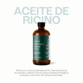 Aceite de Ricino Puro 500 ml  Nutre e Hidrata  para Cabello Pestaas Cejas Barba Uas  Prensado en Fro Sin Hexanos                                      
