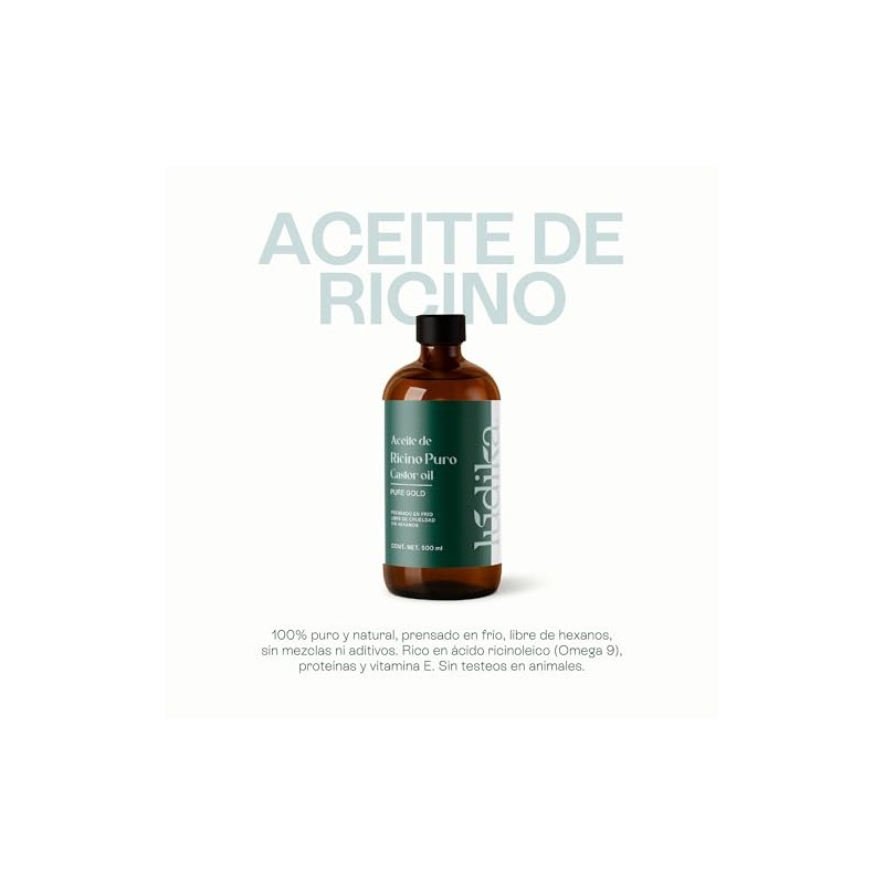 Aceite de Ricino Puro 500 ml Nutre e Hidrata para