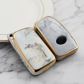 [BAGOOD] Lexus Key Case, Key Holder, Scratch/Drop Prevention, Premium TPU, Ultra Lightweight, Accessory, Lexus NX 20 Series, 10 Series, RX IS GS RC RC F, LX, 3 Buttons (Gray)