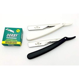 2 Pcs Navaja Barber Straight Maquinillas de afeitar, 100 Blades