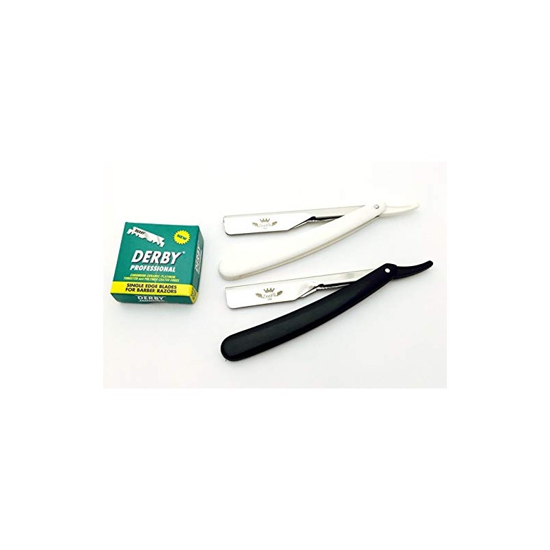 2 Pcs Navaja Barber Straight Maquinillas de afeitar, 100 Blades