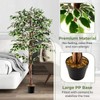 SlickBlue Tall Artificial Ficus Tree Indoor Faux Plant with 1008