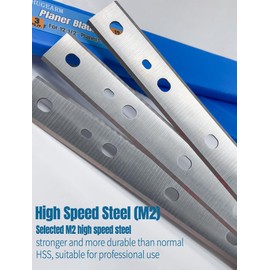 12-1/2 Inch Planer Blades Compatible with DeWalt DW734 Benchtop Planer, Replacement Blades for DW7342, 12.5 Inch HSS Planer Knives, 3pcs