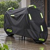 420D Universal Motorcycle Cover with UV and Weather Protection, Black,
