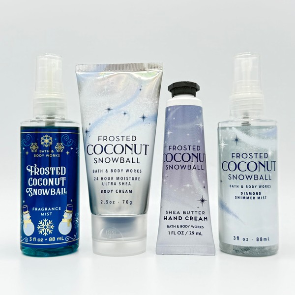 Frosted Coconut Snowball 4-Piece TRAVEL SIZE Bath Bundle | Body