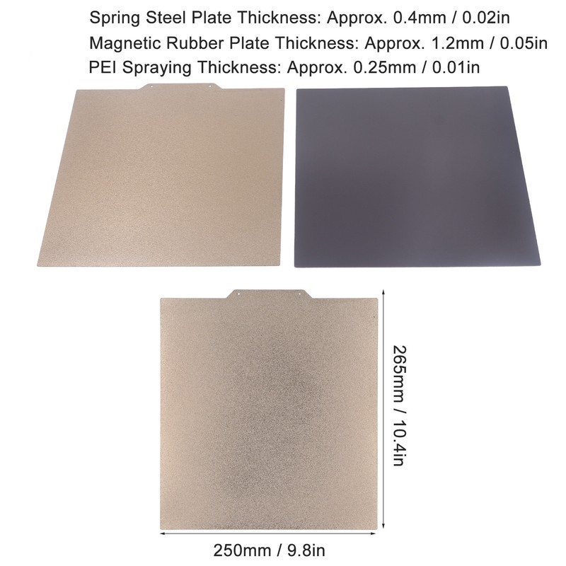 Powder Painted Double Sided Spring Steel Bed Platform PEI Magnetic