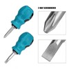 Mini Stubby Screwdriver, Magnetic Dual Purpose Crossing Slot Bits Screwdriver,