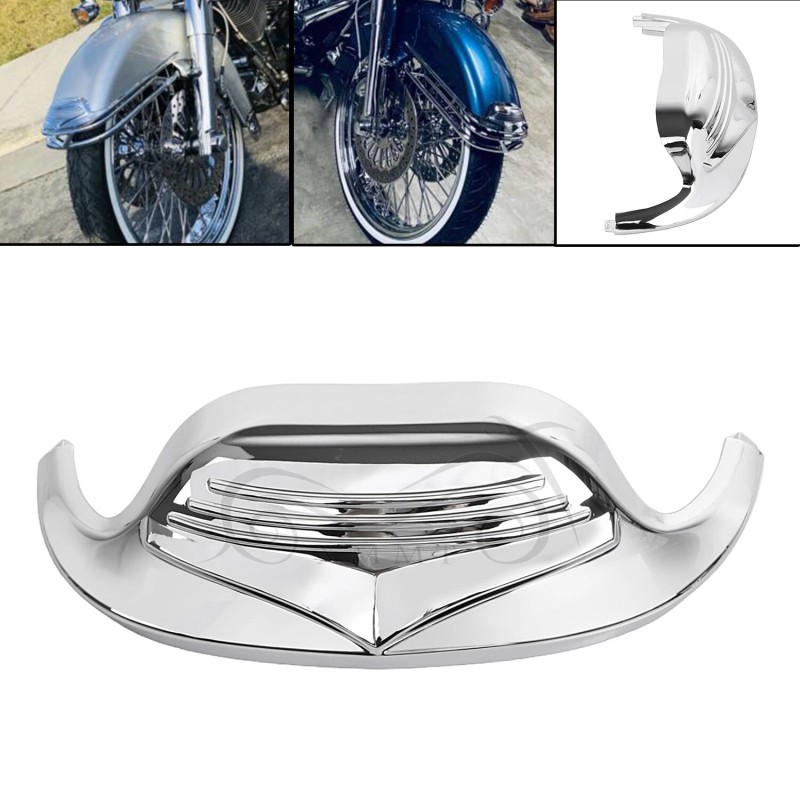Unbranded Chrome Front Fender Mudguard Tip Trim For Harley Electra