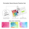 Portable Sketchbook Palette Set, 15 Grids Mini Acrylic Travel Painting